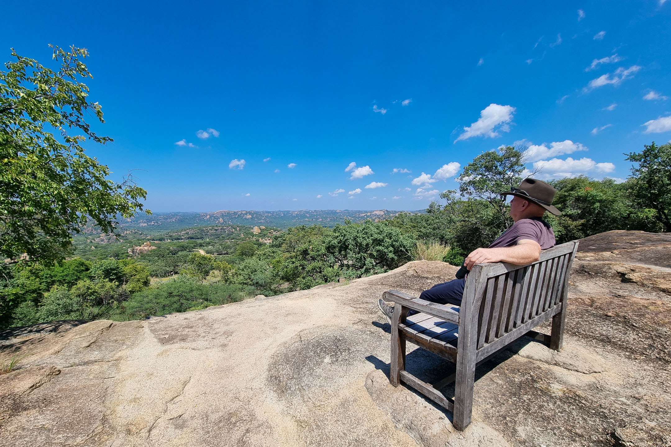 Sunway Zimbabwe Matopo NP clients enjoying worlds view Patrick Fonseca