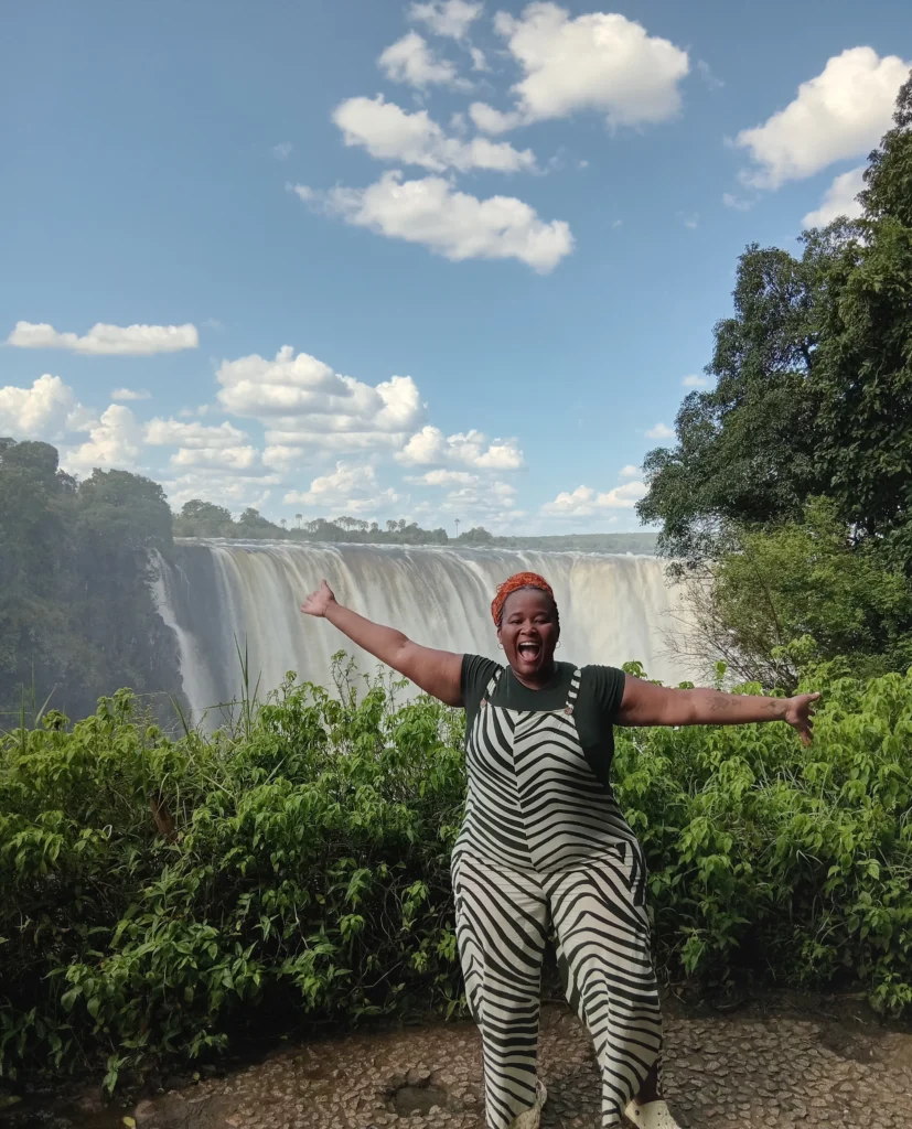 Victoria Falls viewed during a safari experience in Zimbabwe
